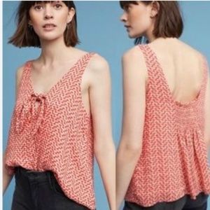 Anthropologie Maeve Verena Tie front tank top